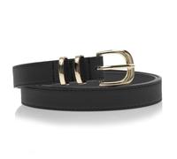 Isotoner Ceinture Femme cuir à boucle dorée | Croûte de cuir et boucle dorée raffinée pour une élégance intemporelle.