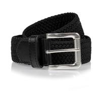 Isotoner Ceinture homme détail cuir, 90/100cm, noir