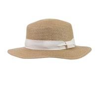 Isotoner Chapeau 100% papier de paille claire, ajustable à l'intérieur 52 à 58 cm crème femme Taille unique