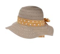 Isotoner Chapeau 100% papier de paille claire, ajustable à l'intérieur 52 à 58 cm orange femme Taille unique