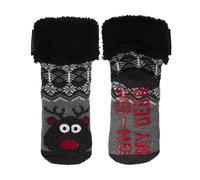 Isotoner Chaussettes anti-dérapantes garçon ultra confortables et légères, semelle à picots antidérapants, 20/24, gris chiné
