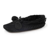 Isotoner Chaussettes d'intérieur femme fourrées, antidérapante, 35/36, noir