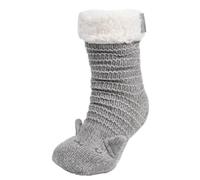 Isotoner Chaussettes d'intérieur femme fourrées, antidérapante, 39/41, gris