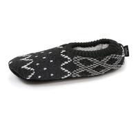 Isotoner Chaussettes d'intérieur homme maille fourrées - semelle suédine à picots antidérapants, 40/41, jacquard gris