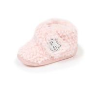 Isotoner Chaussons pantoufles Bottillons fille à fermeture à scratch, bon maintien du pied, semelle antidérapante, 23 EU, rose
