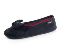 Isotoner Chaussons Ballerines femme confort à mémoire de forme | Pantoufle Microvelours Mousses complémentaires pour un confort durable et un maintien optimal au quotidien.