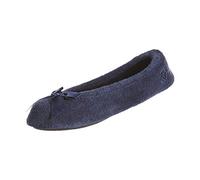 ISOTONER - Chaussons Ballerines pour femme en tissu éponge classique - bleu - bleu marine,