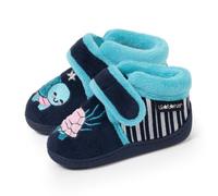 Isotoner Chaussons Bottillons bébé scratch bon maintien antidérapant | Pantoufle MicroSemelle antidérapante et maintien renforcé à l'arrière pour sécuriser les premiers pas