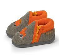 Isotoner Chaussons Bottillons bébé zip faciles à enfiler antidérapant | Pantoufle Polaire Semelle antidérapante et maintien renforcé à l'arrière pour sécuriser les premiers pas