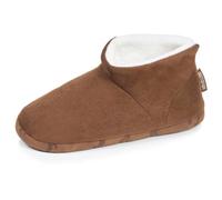 Isotoner Chaussons Bottillons Enfant suédine Camel 40 | Pantoufle Bottillons suédine, semelle gomme ultra souple, chaudes et confortables - Lavable machine 30°C