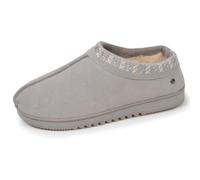 Isotoner Chaussons pantoufles Bottillons femme dessus cuir, semelle confort, 39 EU, gris