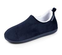 Isotoner Chaussons Bottillons femme semelle bloup extra confort | Pantoufle Microvelours Semelle ergonomique soutenant la voûte plantaire pour un maintien optimal.