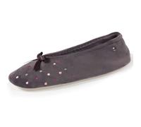 Isotoner Chaussons Pantoufles Ballerines Femme brodée Pois