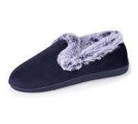 Isotoner Chaussons Charentaises femme fausse fourrure chaudes | Pantoufle Microvelours Semelle ergonomique avec soutien voûte plantaire et mémoire de forme pour un confort durable