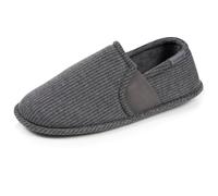 Isotoner Chaussons Charentaises homme à élastique de maintien 41 rayure gris