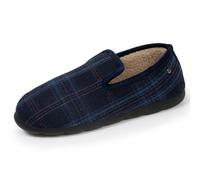 Isotoner Chaussons Charentaises soutien plantaire mémoire de forme 45 tartan bleu