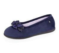 Isotoner Chaussons pantoufles Ballerines femme en microvelours avec un détail nœud 40