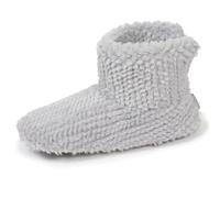 Isotoner Chaussons extra-light pantoufles Bottillons femme imitation fourrure, semelle antidérapante, 41/42 EU, gris