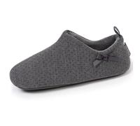 Isotoner Chaussons extra-light pantoufles Bottillons femme semelle antidérapante, 37/38 EU, gris chiné foncé