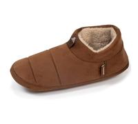 Isotoner Chaussons extra-light pantoufles Bottillons homme suédine - semelle gomme ultra souple, 40 EU, cannelle