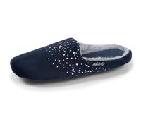 Isotoner Chaussons extra-light pantoufles Mules femme microvelours, semelle antidérapante, 37/38 EU, marine