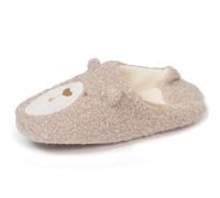 Isotoner Chaussons extra-light pantoufles Mules femme sherpa, semelle antidérapante, 37/38, beige