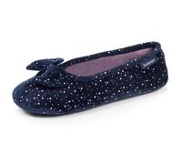 Isotoner Chaussons Ballerines femme confort à mémoire de forme | Pantoufle Microvelours Mousses complémentaires pour un confort durable et un maintien optimal au quotidien.