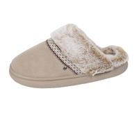 Isotoner Chaussons Mules femme cuir semelle bloup extra confort | Pantoufle Cuir Confort longue durée de la semelle BLOUP avec amorti rebondissant et maintien adapté.