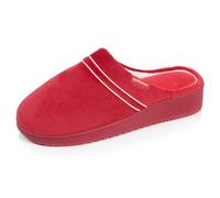 Isotoner Chaussons Mules femme mousse à mémoire forme talon 3,7 cm | Pantoufle Microvelours Mousses complémentaires pour un confort durable et un maintien optimal au quotidien.