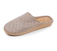 Isotoner Chaussons Mules femme semelle confort mémoire de forme | Pantoufle Microvelours Semelle ergonomique avec soutien voûte plantaire et mémoire de forme pour un confort durable