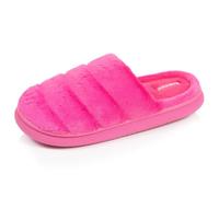 Chaussons Mules Microvelours Semelle Bloup Extra Confort Fuchsia 36
