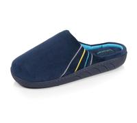 Isotoner Chaussons Mules garçon semelle mousse à mémoire de forme | Pantoufle Microvelours Semelle ergonomique soutenant la voûte plantaire pour un maintien optimal.