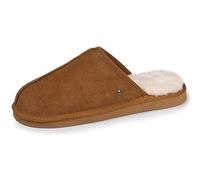 Isotoner Chaussons Mules homme cuir interieur fausse fourrure 43 camel