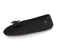 Chaussons Isotoner Ballerines en microvelours nœud précieux W pour Femme 38 Noir
