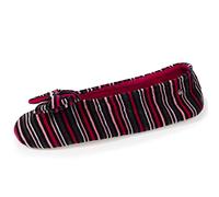 Isotoner Chaussons pantoufles Ballerines femme rayée