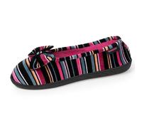 Isotoner Chaussons pantoufles Ballerines femme semelle ultra-souple, confortables, semelle à mémoire de forme, 37 EU, rayures