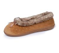 Isotoner Chaussons pantoufles Ballerines femme semelle ultra-souple, confortables, semelle à mémoire de forme, 39 EU, camel