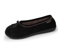 Isotoner Chaussons pantoufles Ballerines femme semelle ultra-souple, confortables, semelle à mémoire de forme, 36 EU, noir