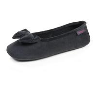 Isotoner Chaussons pantoufles Ballerines femme semelle ultra-souple, confortables, semelle à mémoire de forme, 39/40 EU, noir