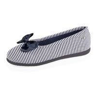 Isotoner Chaussons pantoufles Ballerines femme souples, ultra confortables et légèrs, 36 EU, rayures