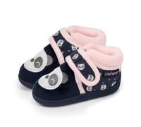 Isotoner Chaussons pantoufles Bottillons bébé fille à fermeture à scratch, bon maintien du pied, semelle antidérapante, 25 EU, marine