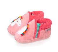 Isotoner Chaussons pantoufles Bottillons bébé fille à zip, faciles à enfiler, bon maintien du pied, semelle antidérapante 22