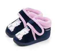 Isotoner Chaussons pantoufles Bottillons bébé fille velours maintien renforcé, fermeture scratch, simple à enfiler, 22 EU, marine