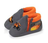 Isotoner Chaussons pantoufles Bottillons bébé garçon à zip, faciles à enfiler, bon maintien du pied, semelle antidérapante 24