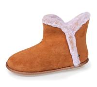 Isotoner Chaussons pantoufles Bottillons femme ultra confortables et chauds, interieur et bordure en fausse fourrure