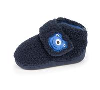 Isotoner Chaussons pantoufles Bottillons garçon à fermeture à scratch, bon maintien du pied, semelle antidérapante, 22 EU, marine