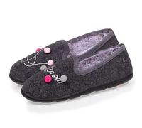 Isotoner Chaussons pantoufles Charentaises femme souples, ultra confortables et légers, confort technologie everywear, 40, gris chiné