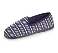Isotoner Chaussons pantoufles Charentaises femme très confortables, en jersey bio, 37, rayure marinière