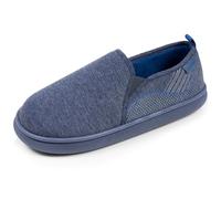 Isotoner Chaussons pantoufles Charentaises homme jersey, semelle bloup xtra confort, bon maintien, 41 EU, marine chiné