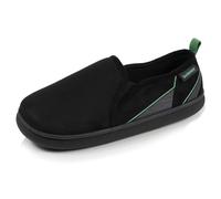 Isotoner Chaussons pantoufles Charentaises homme suédine, semelle bloup xtra confort, bon maintien, 43 EU, noir